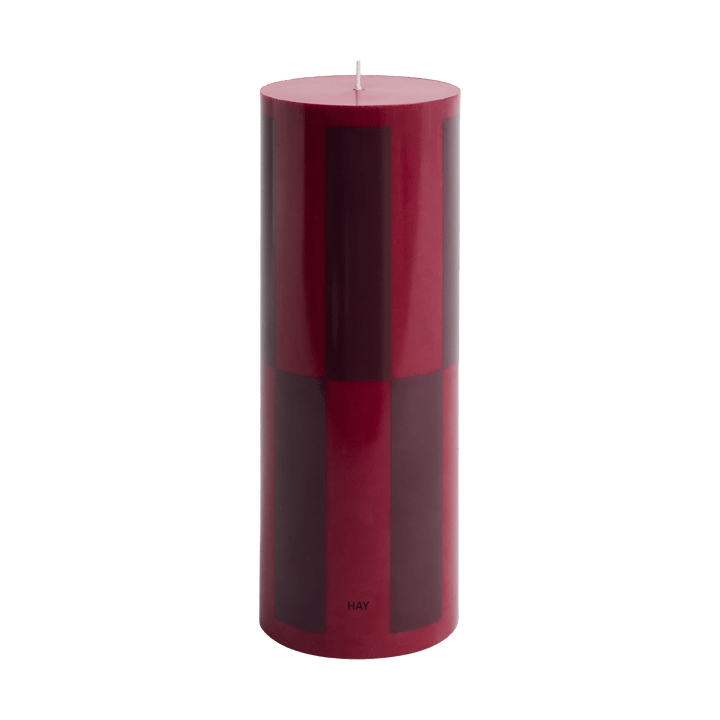 Κερί Column Candle large 25 εκ. - Wine-bordeaux large check - HAY