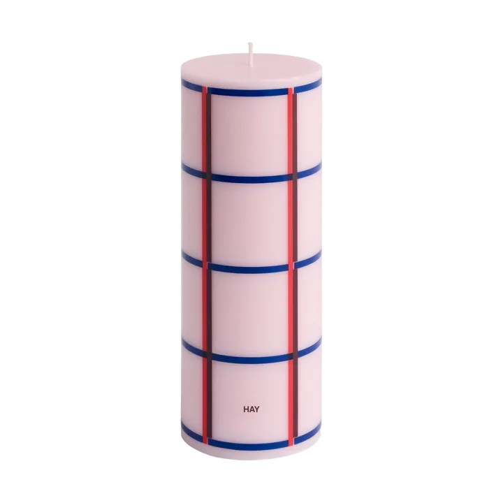 Column Candle κολόνα κερί medium 20 εκ. - Light pink-red-bordeaux-dark blue - HAY