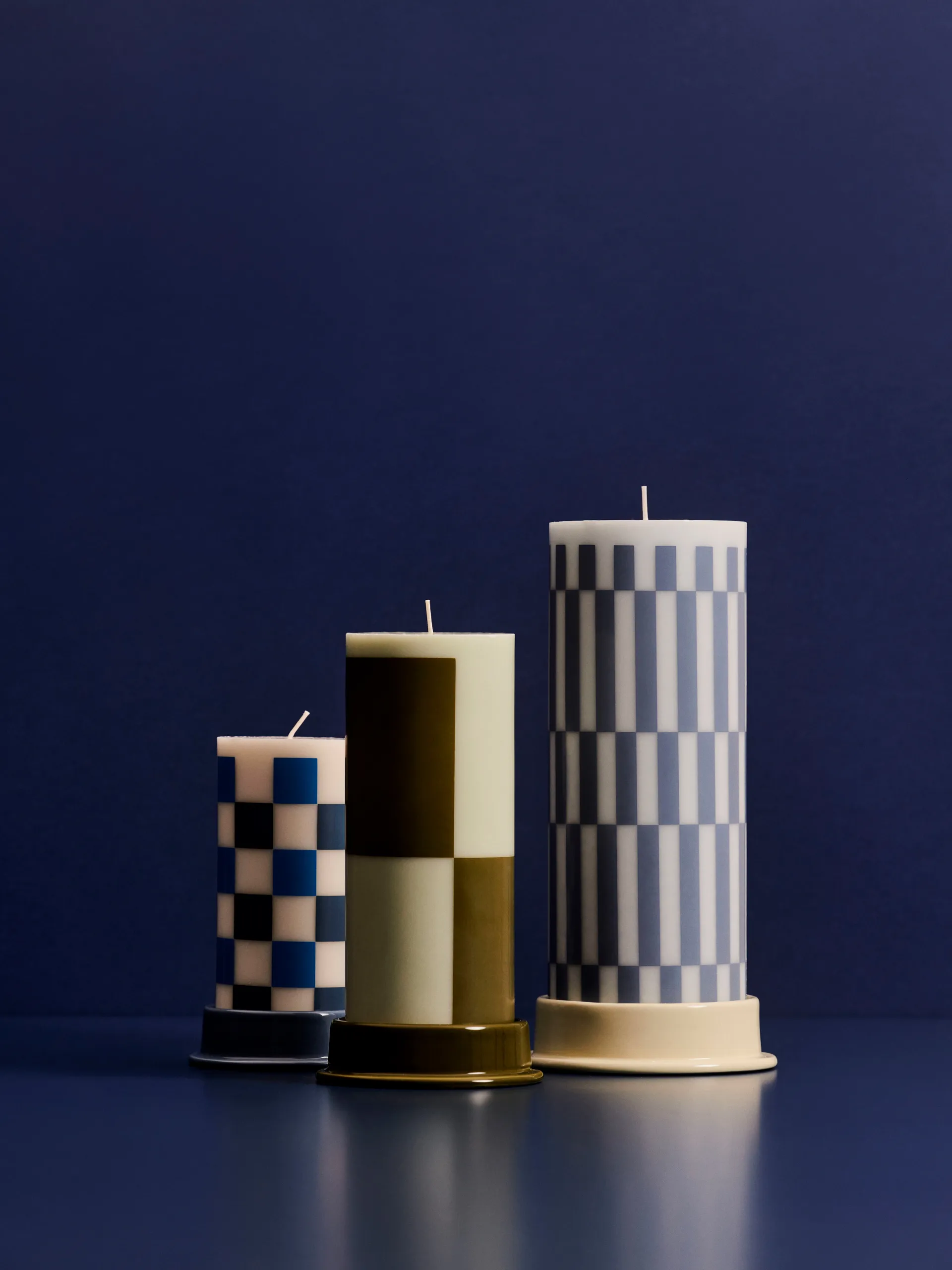 Κηροπήγιο Column Candleholder L 12,8 εκ., Lime white HAY