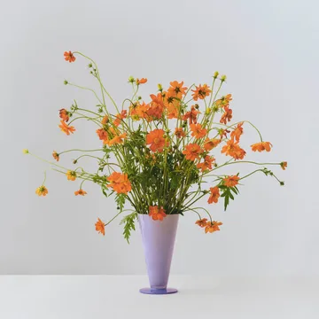 Conical βάζο - Light blue-lavender blue, small - HAY