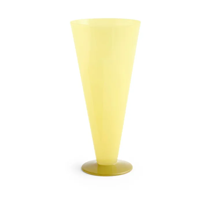Conical βάζο - Yellow-lime green, large - HAY