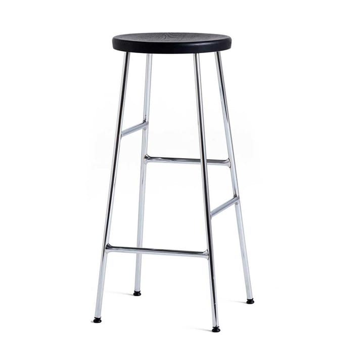 Cornet σκαμπό μπαρ 75 cm - Soft black oak-chrome - HAY