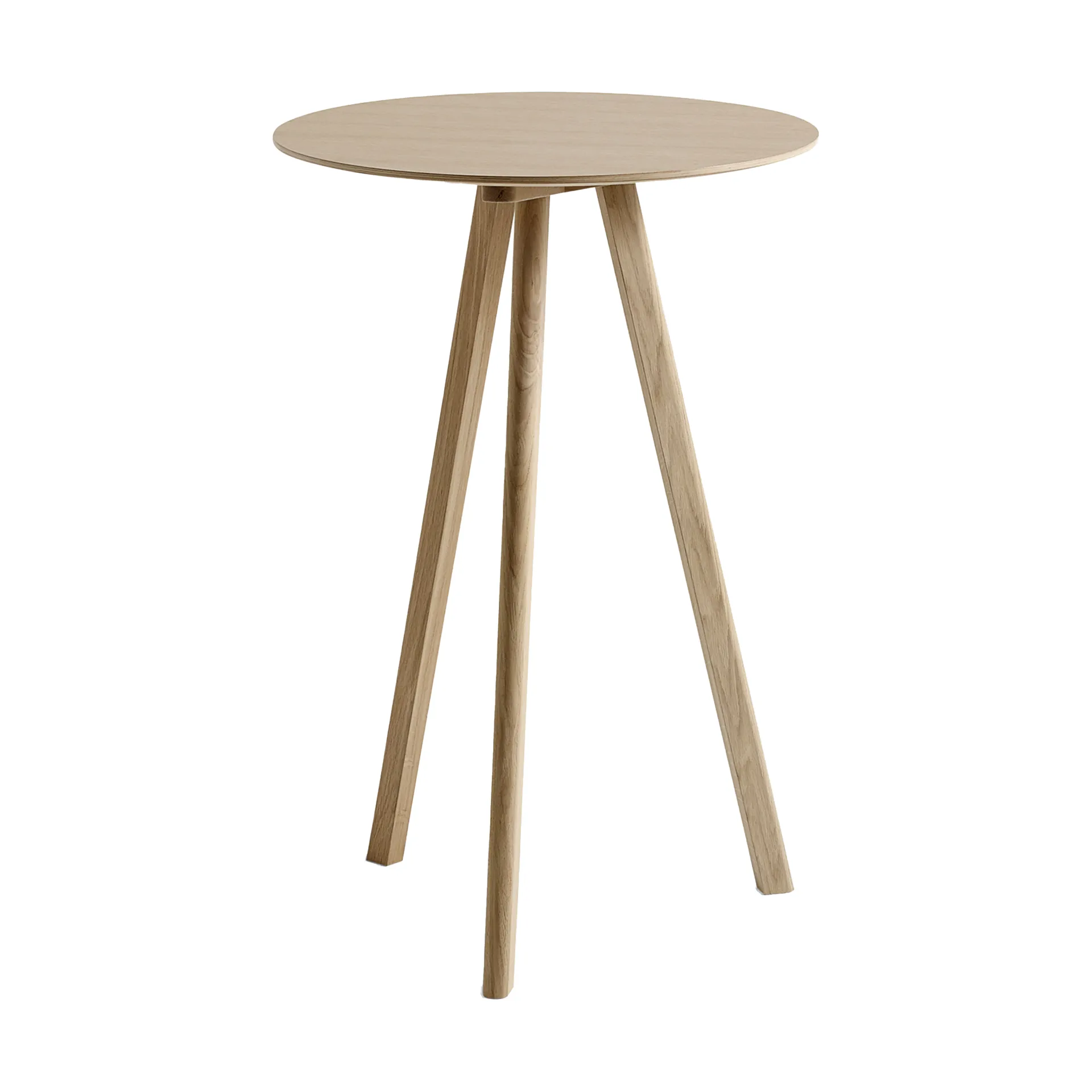 CPH20 2.0 μπαρ τραπέζι Ø70 cm, Λακαρισμένη δρυς-καπλαμάς δρυός HAY