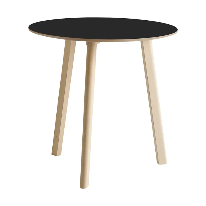 CPH220 Deux 2.0 τραπέζι Ø75 cm - Black laminate-untreated beech - HAY
