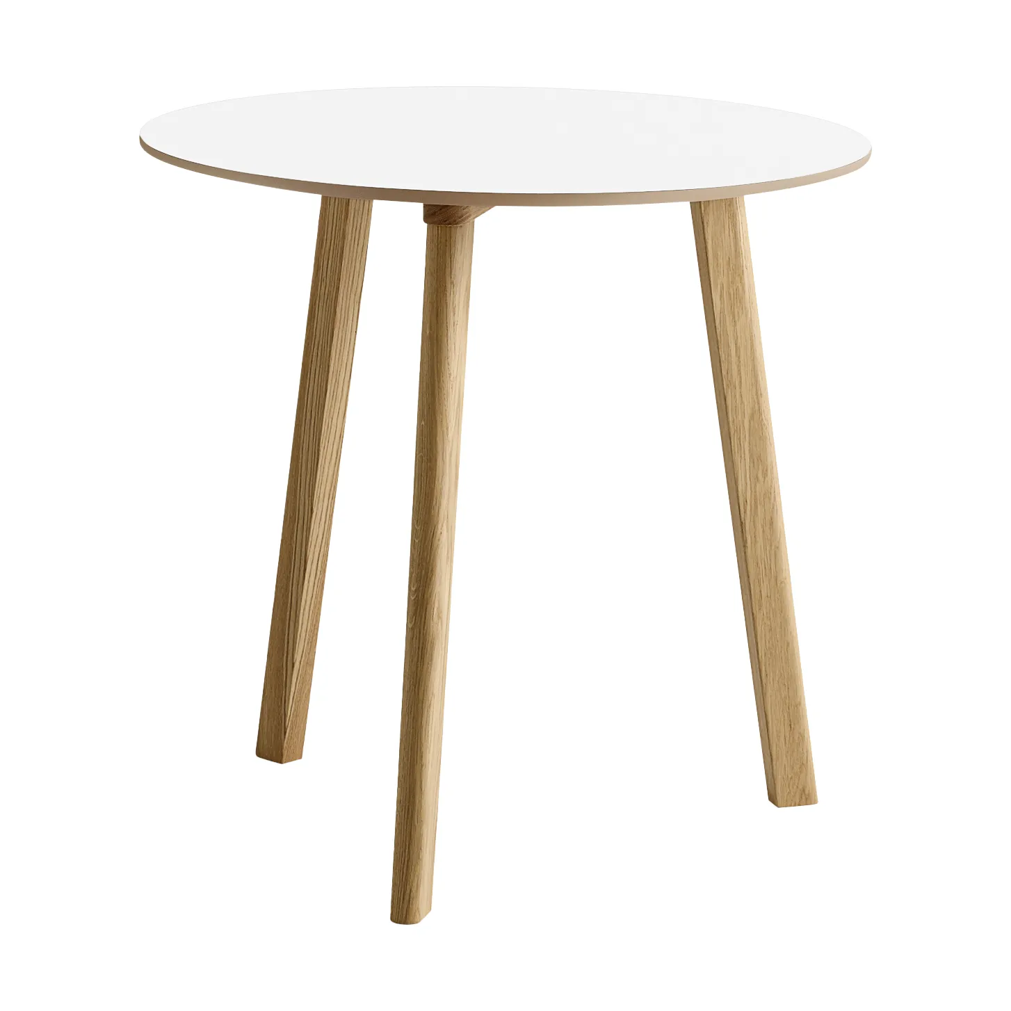 CPH220 Deux 2.0 τραπέζι Ø75 cm, Pearl white-lacquered oak HAY