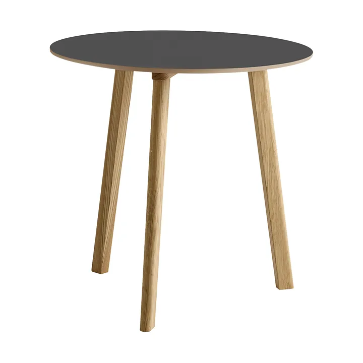 CPH220 Deux 2.0 τραπέζι Ø75 cm - Stone grey-lacquered oak - HAY