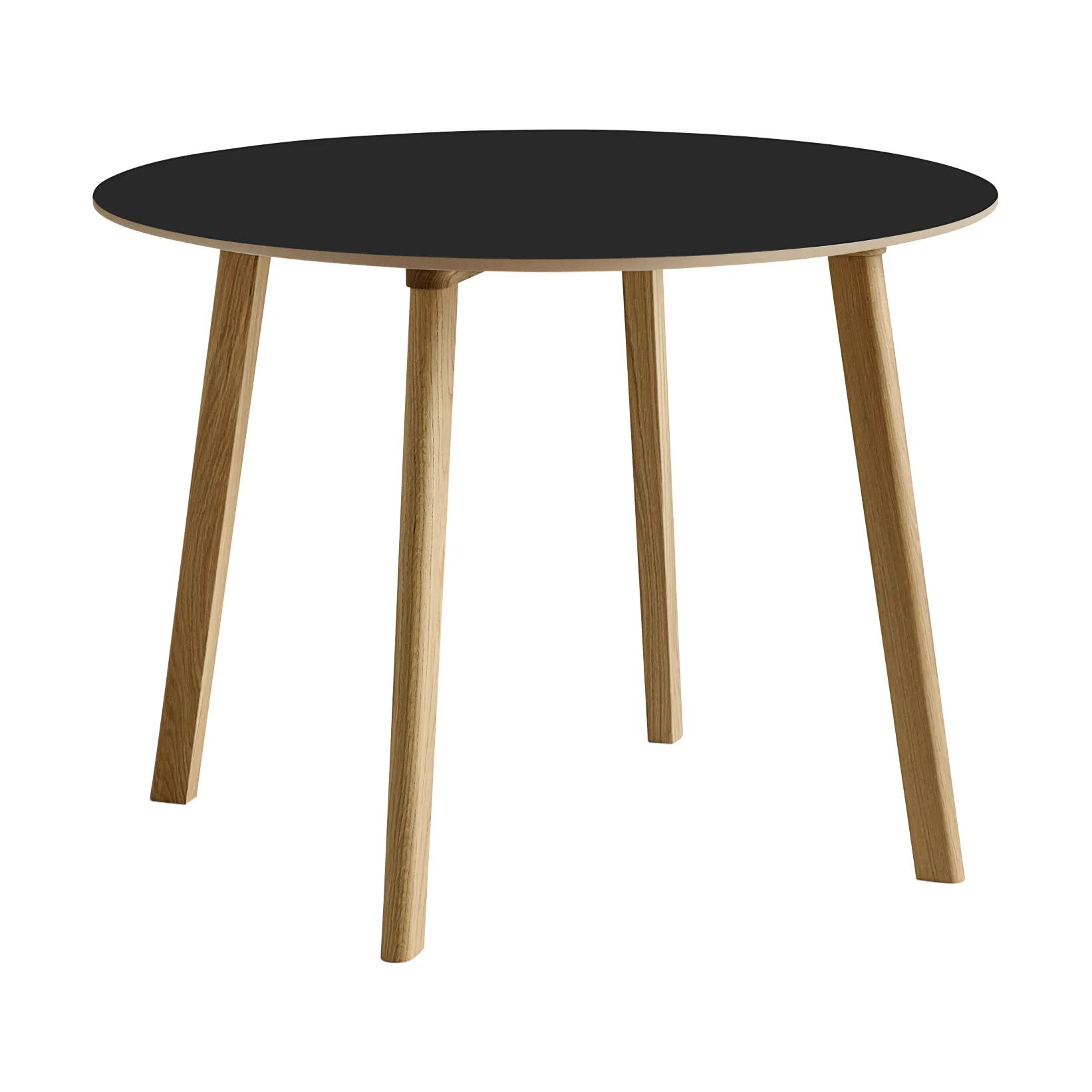 CPH220 Deux 2.0 τραπέζι Ø98 cm, Black laminate-lacquered oak HAY
