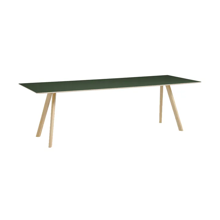 CPH30 2.0 τραπέζι φαγητού 90x250 εκ. - Green linoleum-lacquered oak - HAY