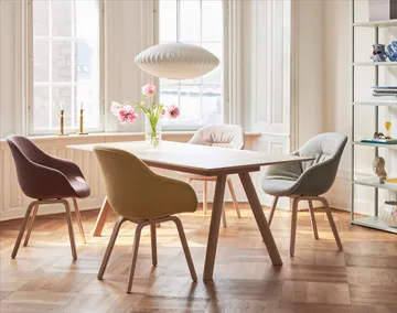 CPH30 2.0 τραπέζι φαγητού 90x250 εκ. - Off white linoleum-lacq. oak - HAY