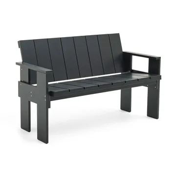 Crate Dining Bench παγκάκι λακαρισμένο πεύκο - Μαύρο - HAY