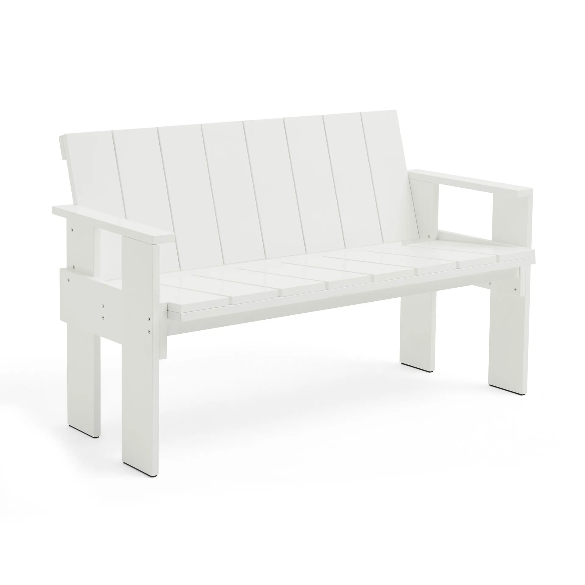 Crate Dining Bench παγκάκι λακαρισμένο πεύκο, Λευκό HAY