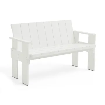Crate Dining Bench παγκάκι λακαρισμένο πεύκο - Λευκό - HAY