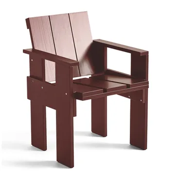 Crate Dining Chair πολυθρόνα λακαρισμένο πεύκο - Iron red - HAY