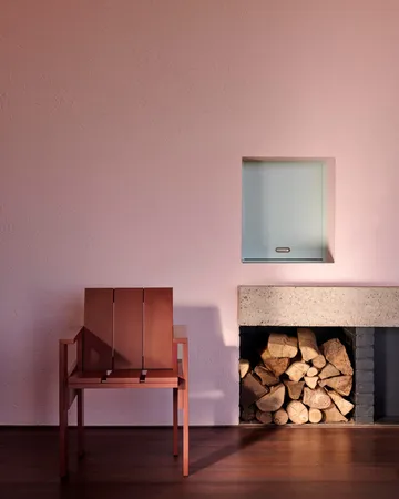 Crate Dining Chair πολυθρόνα λακαρισμένο πεύκο - Iron red - HAY