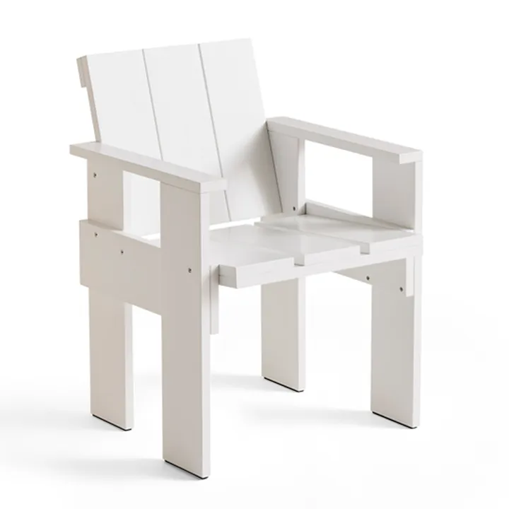 Crate Dining Chair καρέκλα με μπράτσα - White - HAY