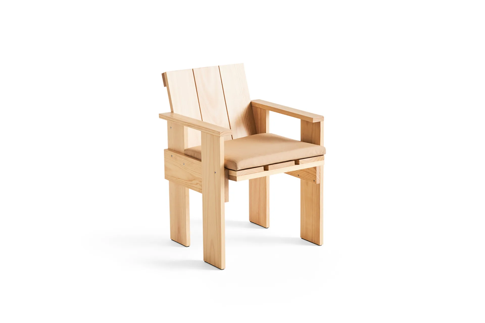 Crate Dining Chair πολυθρόνα λακαρισμένο πεύκο, Λακαρισμένο πεύκο με βάση το νερό HAY