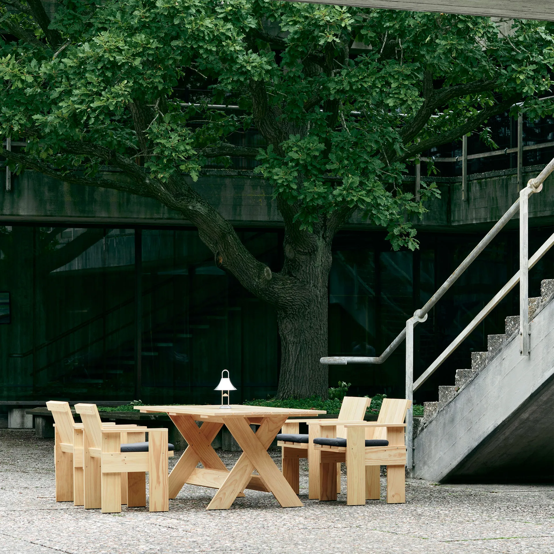 Crate Dining Table τραπέζι 180x89,5 cm λακαρισμένο πεύκο, Καθαρό HAY