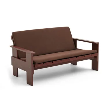 Καναπές Crate Lounge λακαρισμένο πεύκο - iron red - HAY