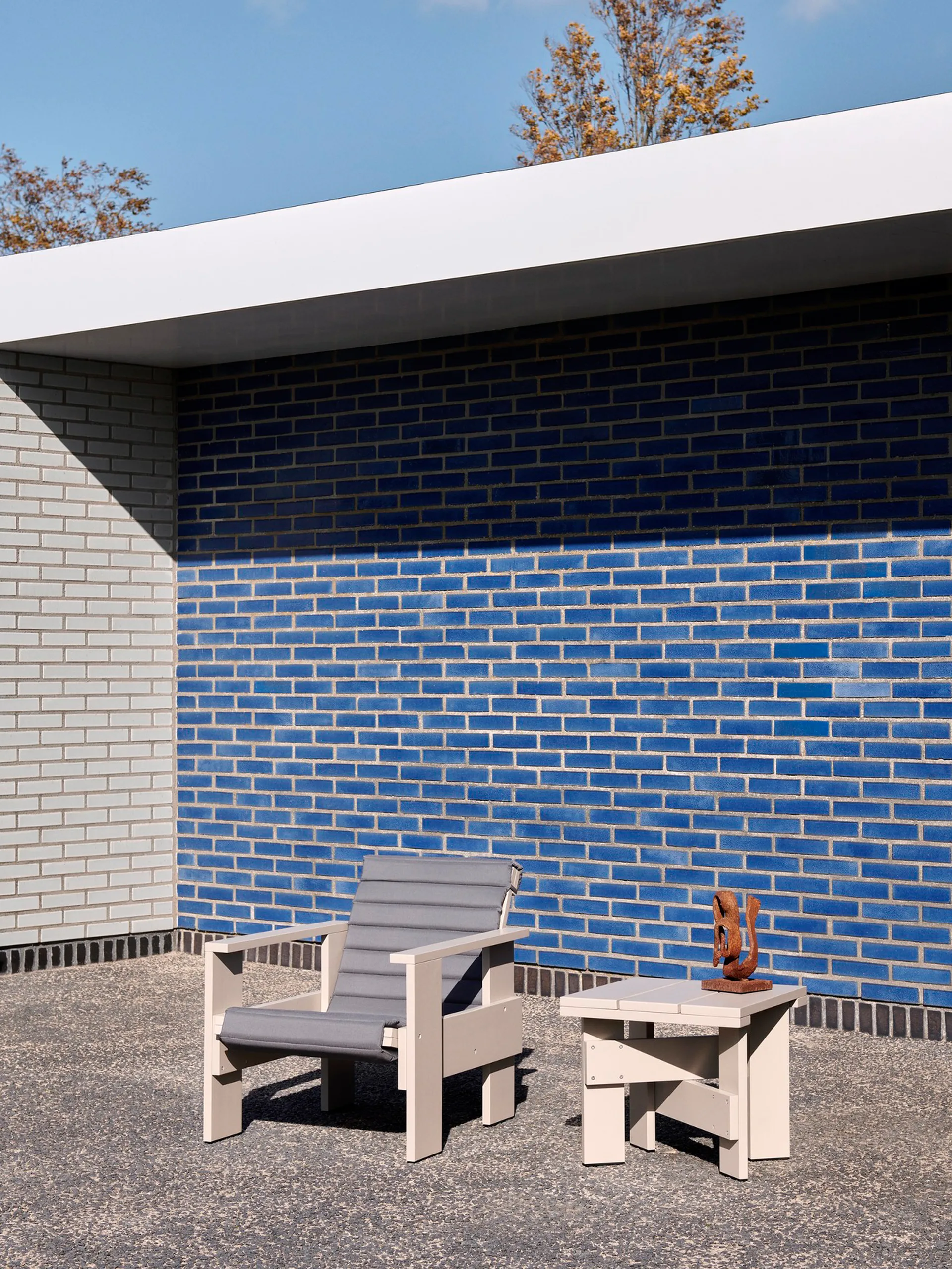 Καπιτονέ μαξιλάρι για την πολυθρόνα Crate lounge, Sky grey HAY