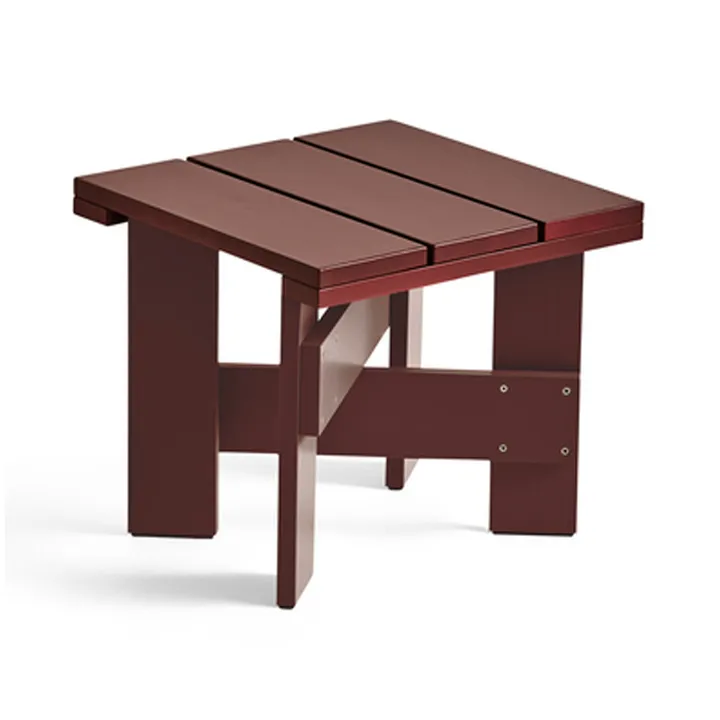 Crate Low Table τραπέζι 45x45x40 cm λουστραρισμένο πεύκο - Iron red - HAY
