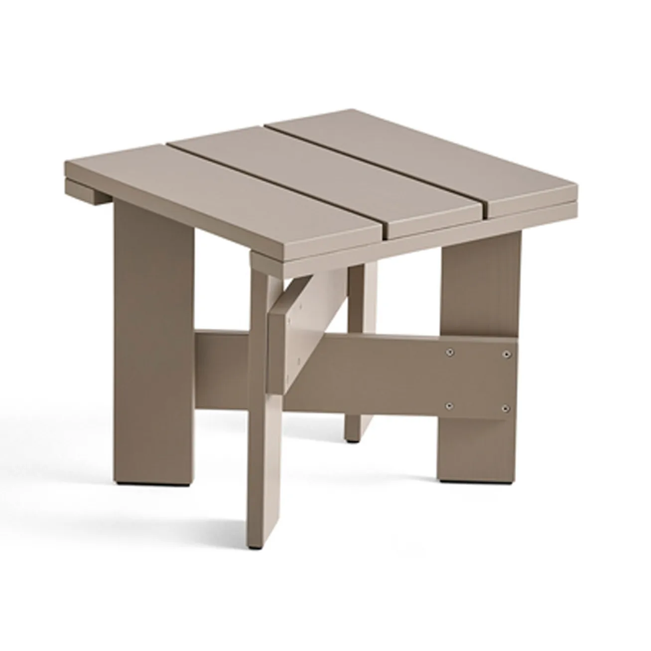 Crate Low Table τραπέζι 45x45x40 cm λουστραρισμένο πεύκο, London fog HAY