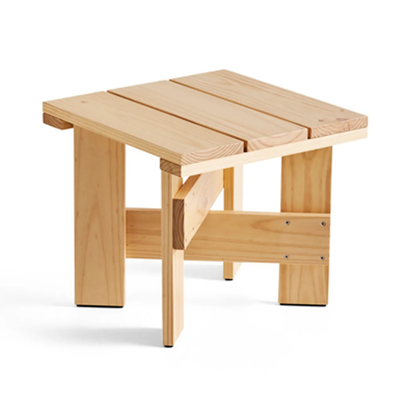 Crate Low Table τραπέζι 45x45x40 cm λουστραρισμένο πεύκο, Λακαρισμένο πεύκο με βάση το νερό HAY