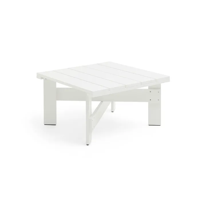 Crate Low table bord 75,5x75,5 cm λακαρισμένο πεύκο - Λευκό - HAY
