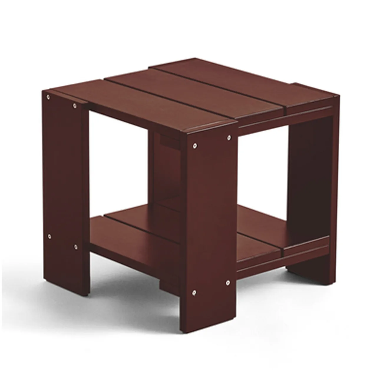 Crate Side Table τραπέζι 49,5x49,5x45 cm λακαρισμένο πεύκο, Iron red HAY