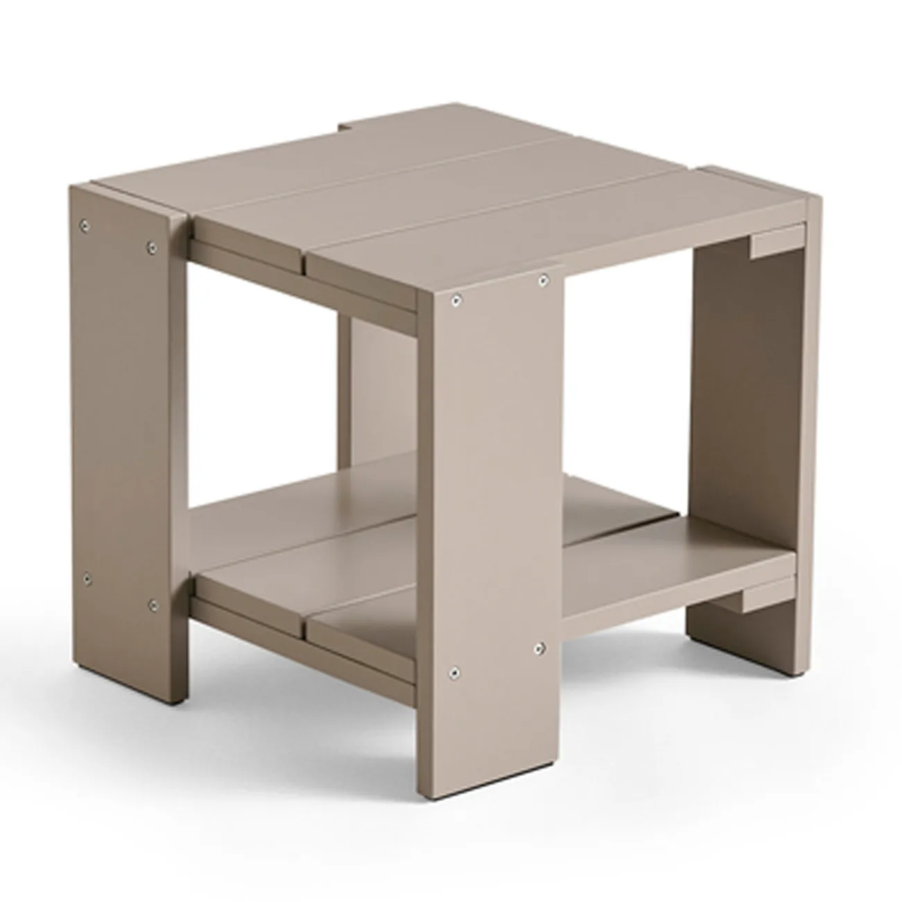 Crate Side Table τραπέζι 49,5x49,5x45 cm λακαρισμένο πεύκο, London fog HAY