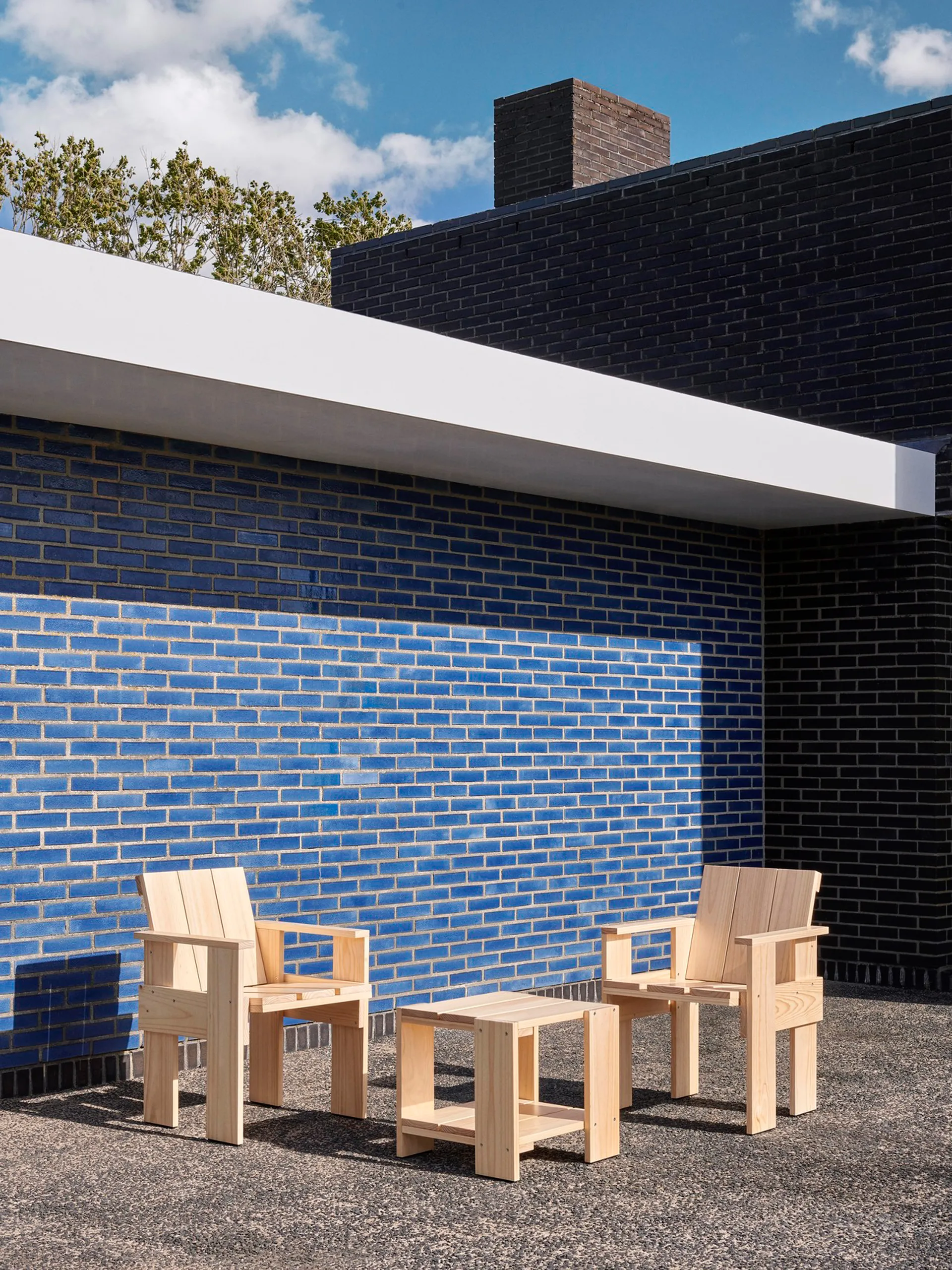 Crate Side Table τραπέζι 49,5x49,5x45 cm λακαρισμένο πεύκο, Λακαρισμένο πεύκο με βάση το νερό HAY