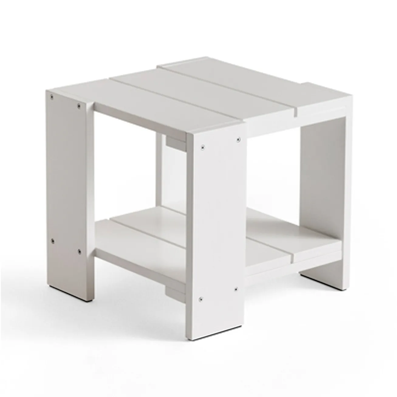 Crate Side Table τραπέζι 49,5x49,5x45 cm λακαρισμένο πεύκο, Λευκό HAY