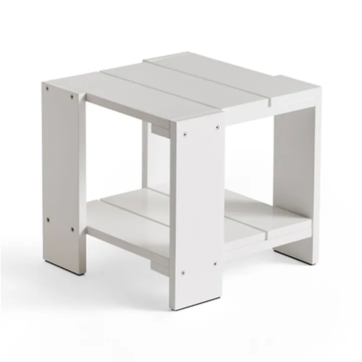 Crate Side Table τραπέζι 49,5x49,5x45 cm λακαρισμένο πεύκο - Λευκό - HAY