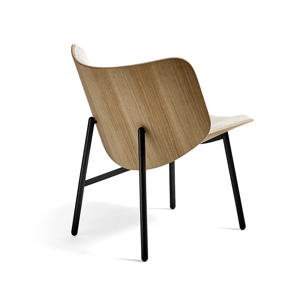 Dapper πολυθρόνα lounge, Coda 100 white-δρυς-μαύρη βάση HAY