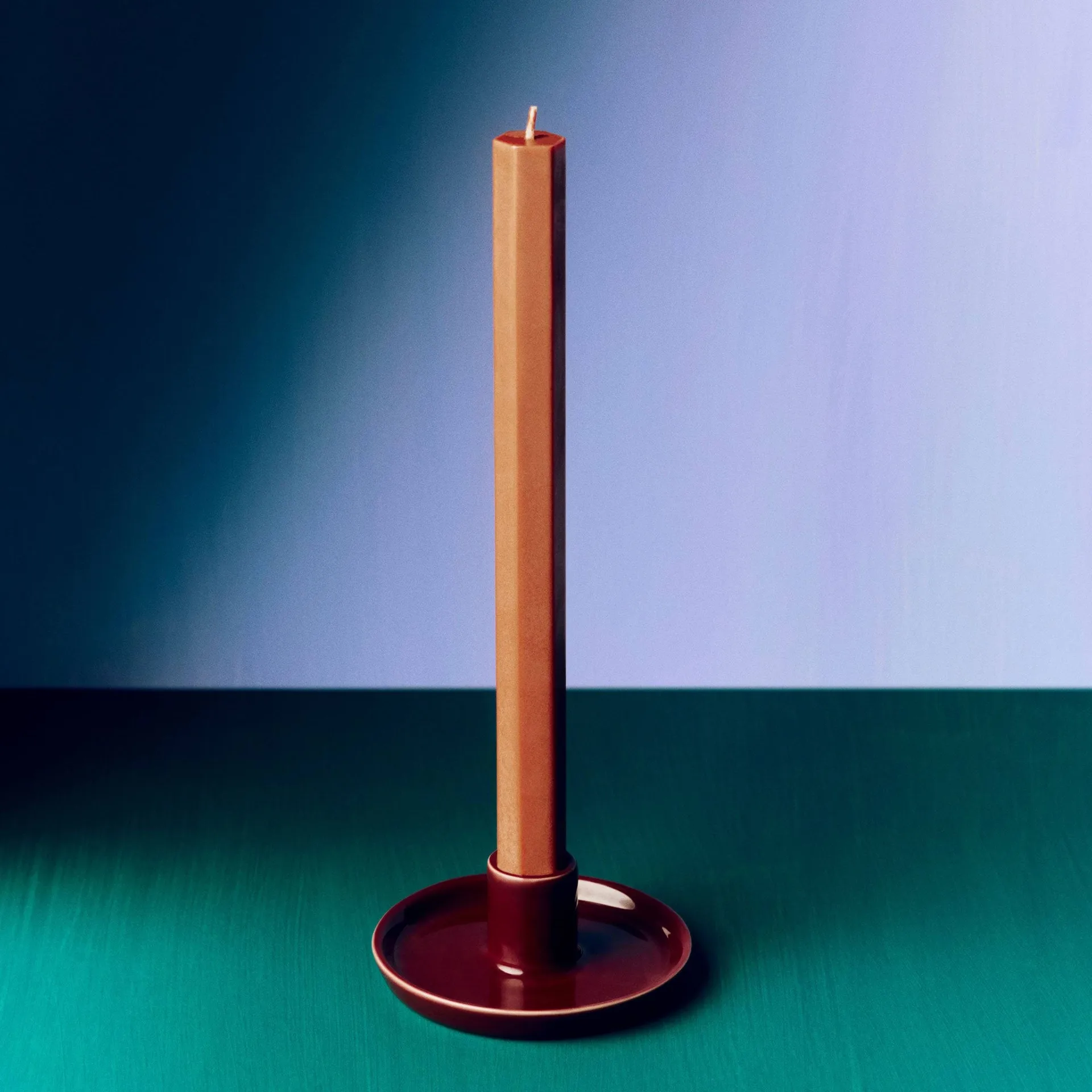 Disc κηροπήγιο, Chestnut brown, small, Ø10x4,8 cm HAY