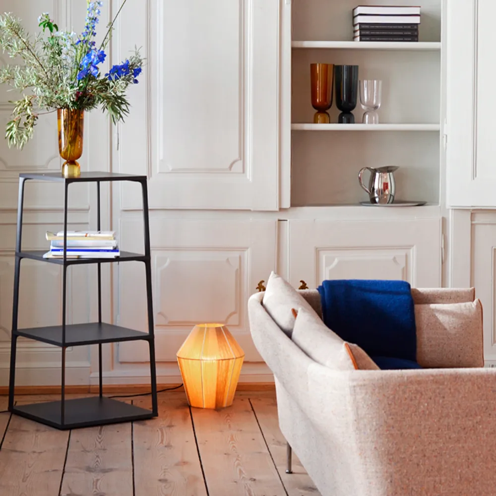 Eiffel Square 4 layer ράφι, Ink black HAY