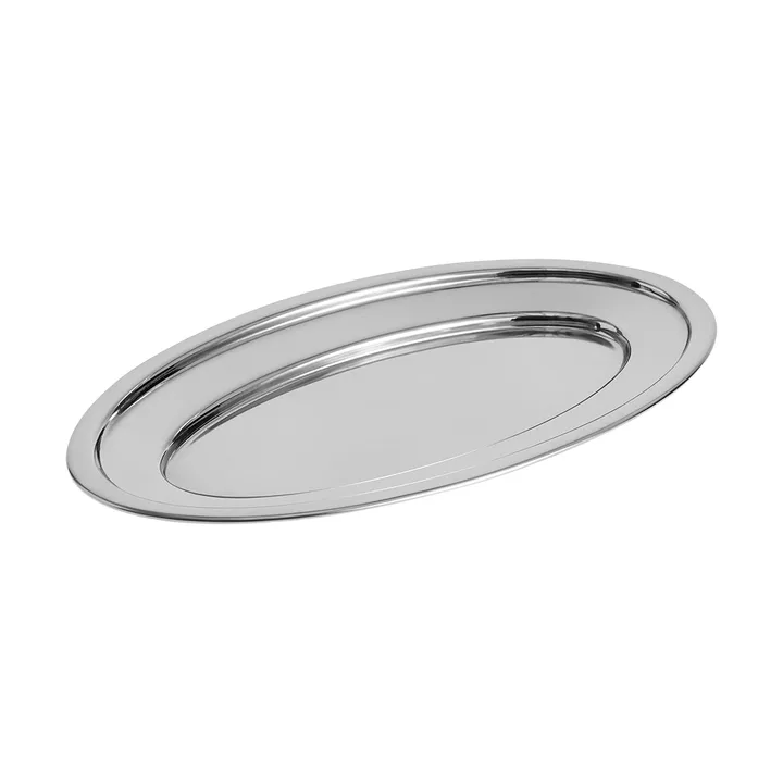 Essential Steel σερβιρίσματος πιατέλα - Ανοξείδωτος χάλυβας, οβάλ, μεσαίο - HAY