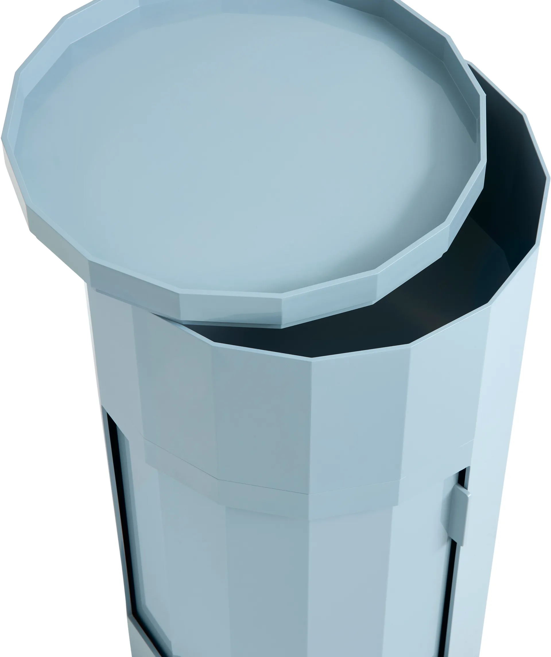 Facet Cabinet 110 πλαϊνό τραπέζι, Misty blue HAY