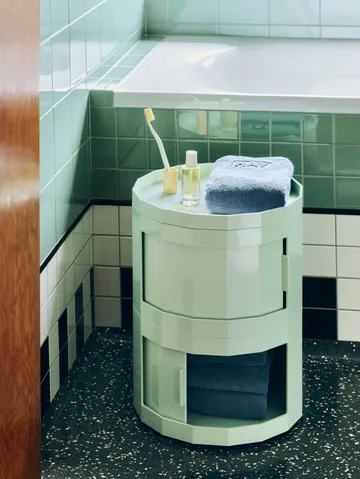 Facet Cabinet 20 πλαϊνό τραπέζι - Soft mint - HAY