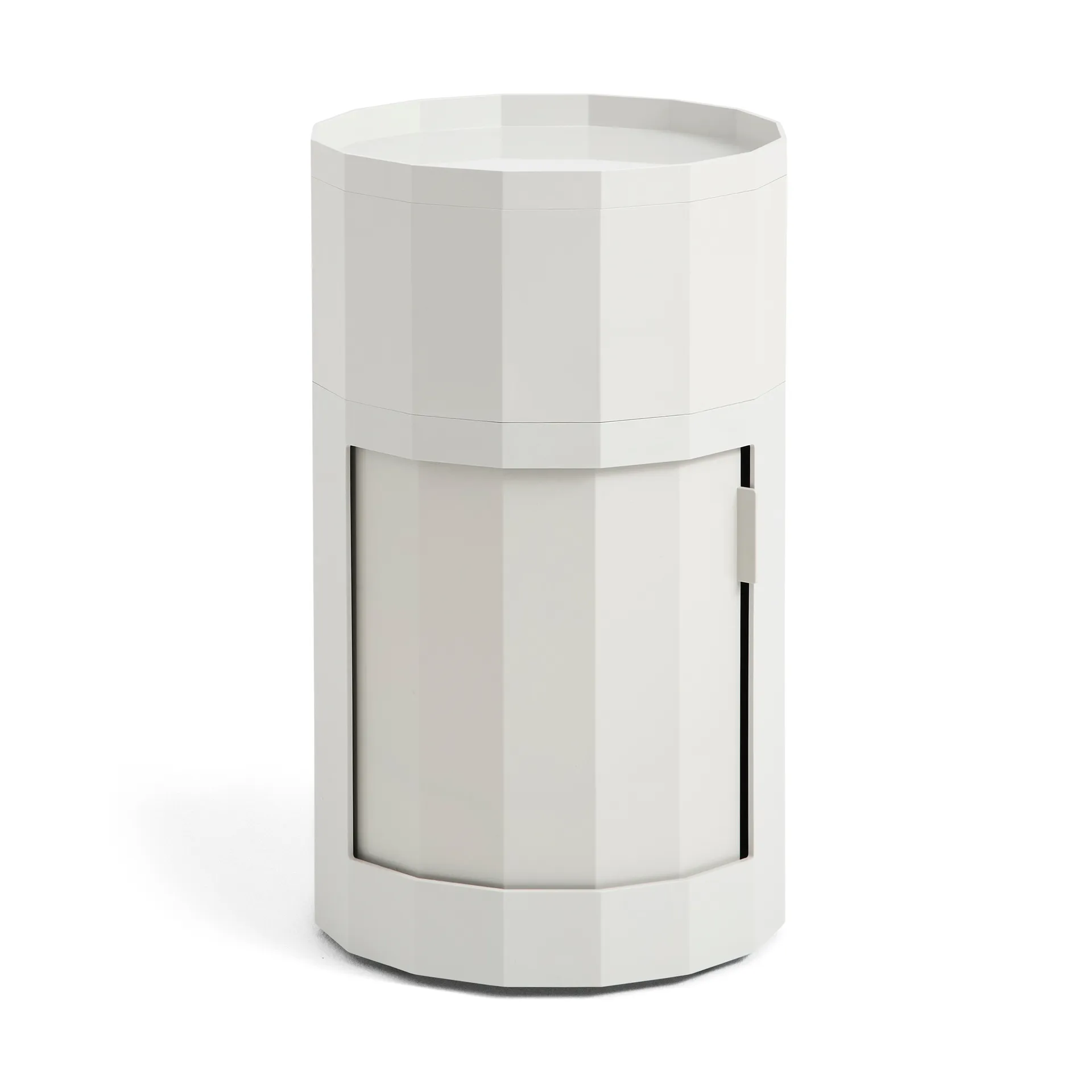 Facet Cabinet high βοηθητικό τραπέζι με πόδια-ροδάκια 66 εκ., Misty grey HAY