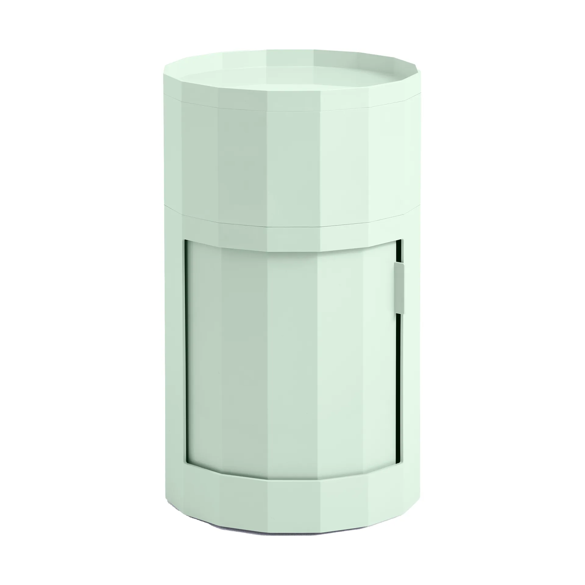 Facet Cabinet high βοηθητικό τραπέζι με πόδια-ροδάκια 66 εκ., Soft mint HAY