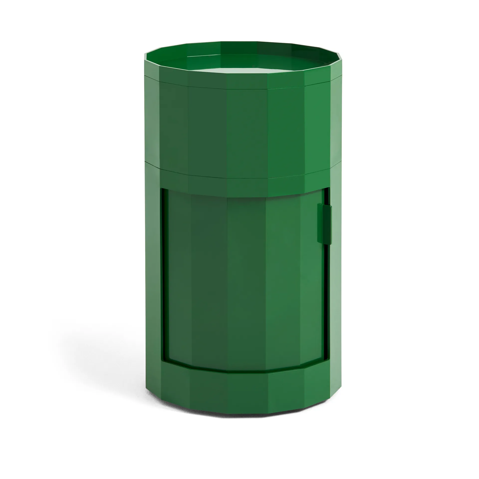 Facet Cabinet high βοηθητικό τραπέζι με πόδια-ροδάκια 66 εκ., Spinach green HAY