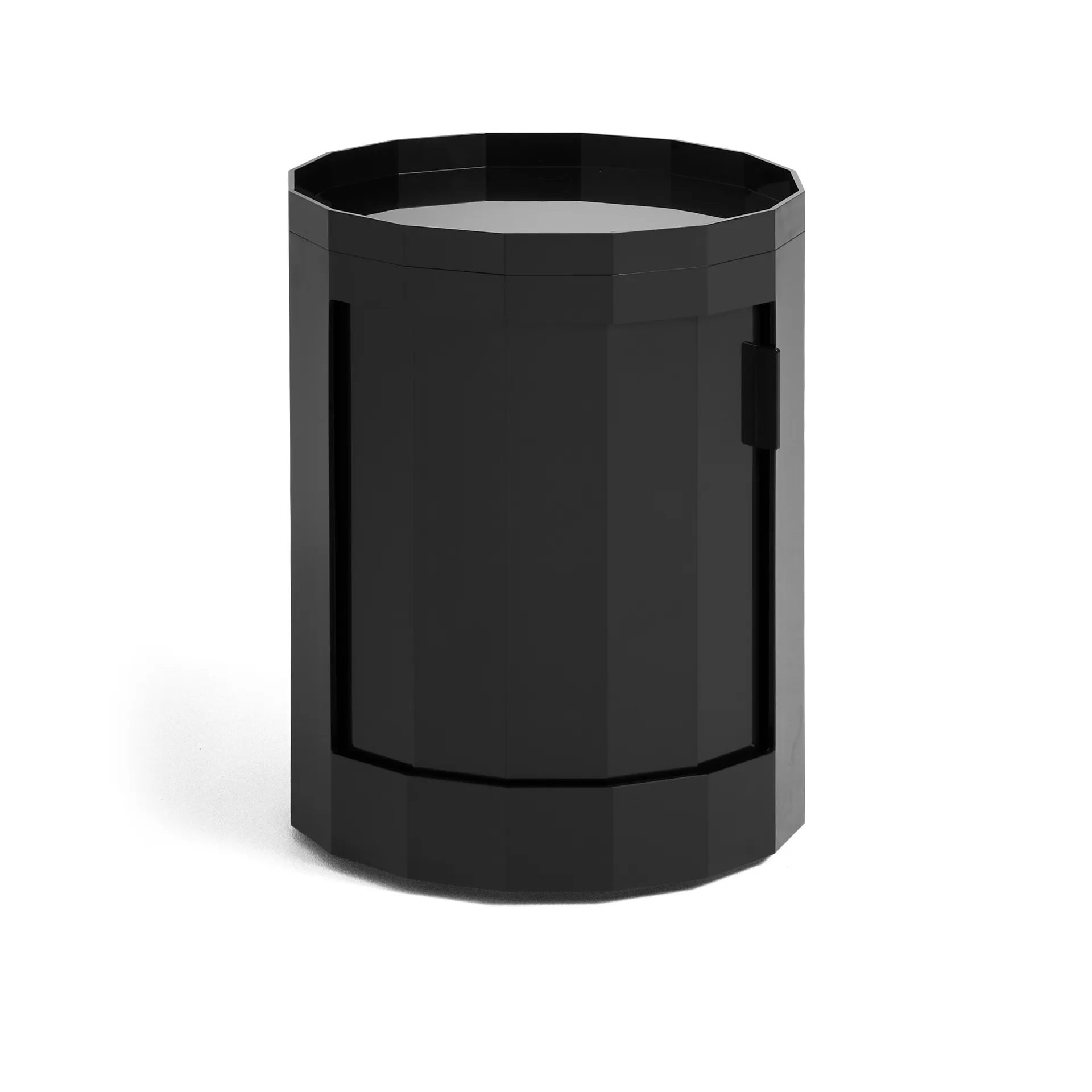 Facet Cabinet low βοηθητικό τραπέζι με πόδια-ροδάκια 49 εκ., Anthracite HAY