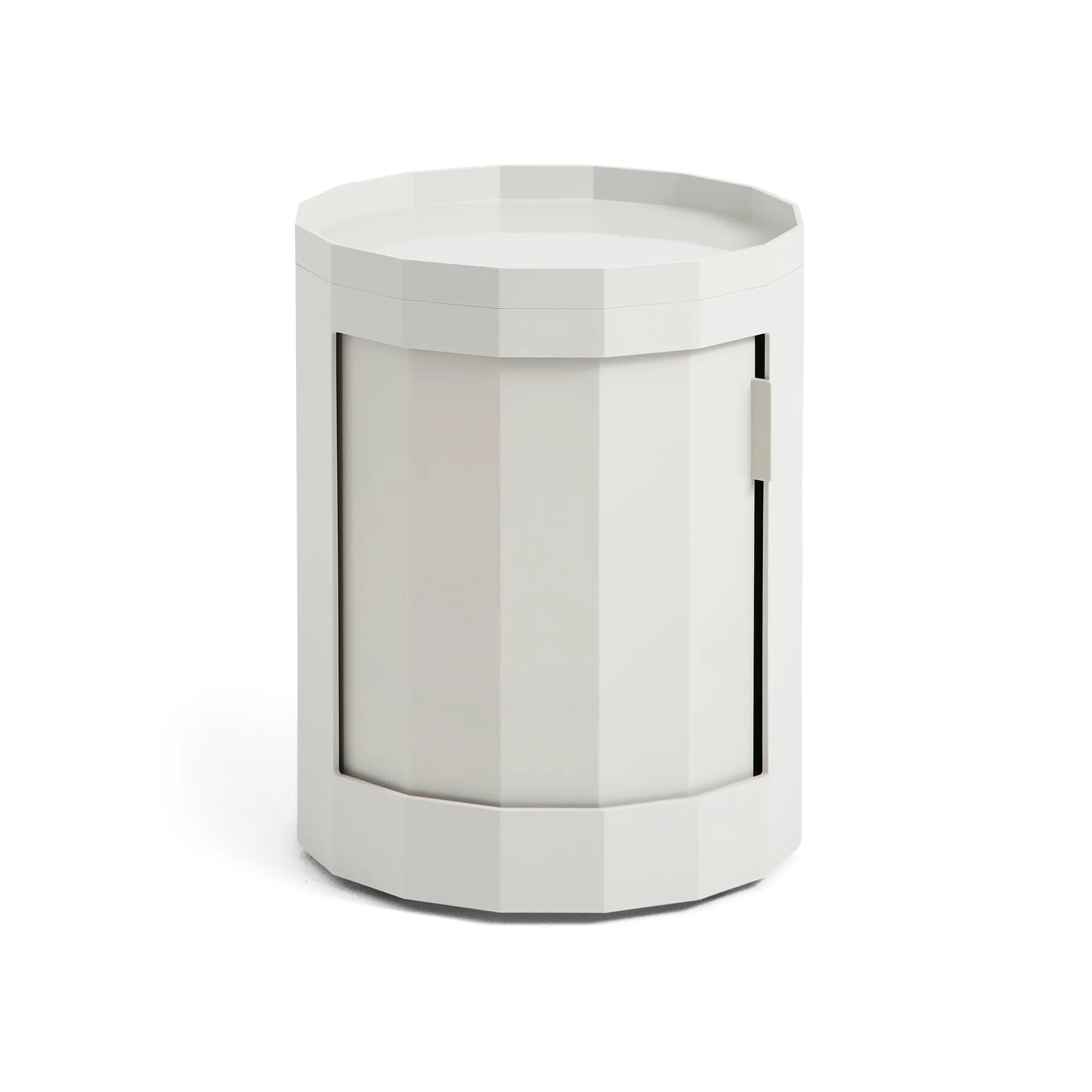 Facet Cabinet low βοηθητικό τραπέζι με πόδια-ροδάκια 49 εκ., Misty grey HAY