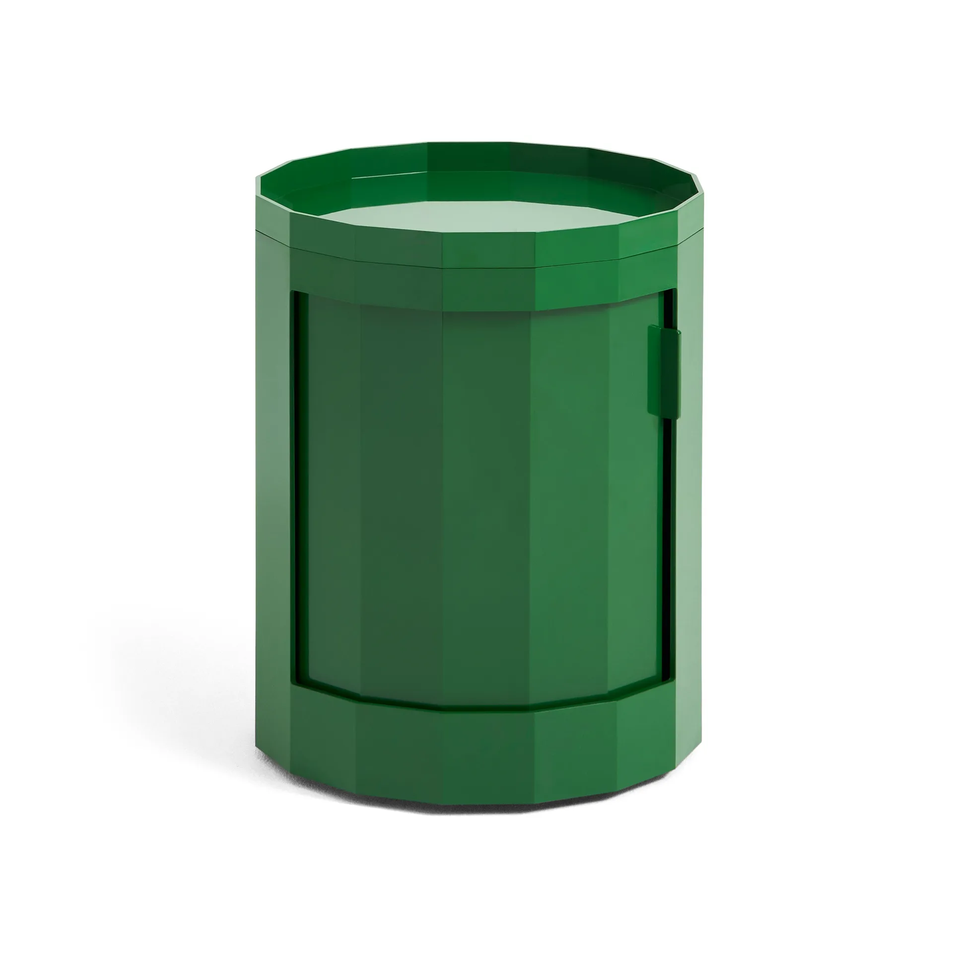 Facet Cabinet low βοηθητικό τραπέζι με πόδια-ροδάκια 49 εκ., Spinach green HAY