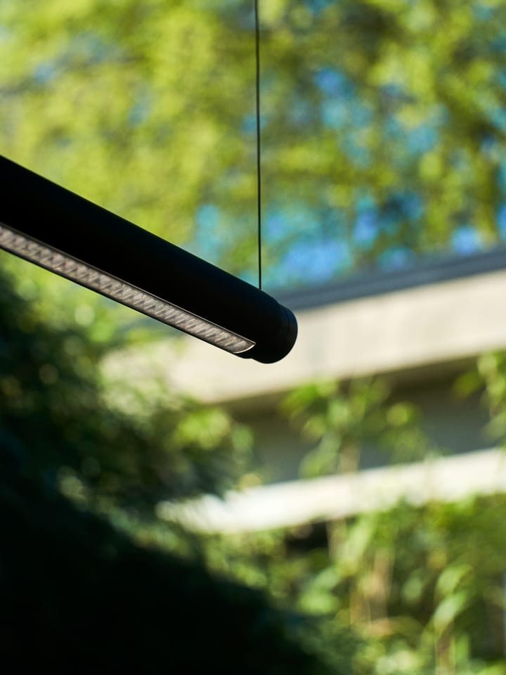 Factor Linear Suspension φωτιστικό οροφής 1500 Diffused, Απαλό μαύρο HAY