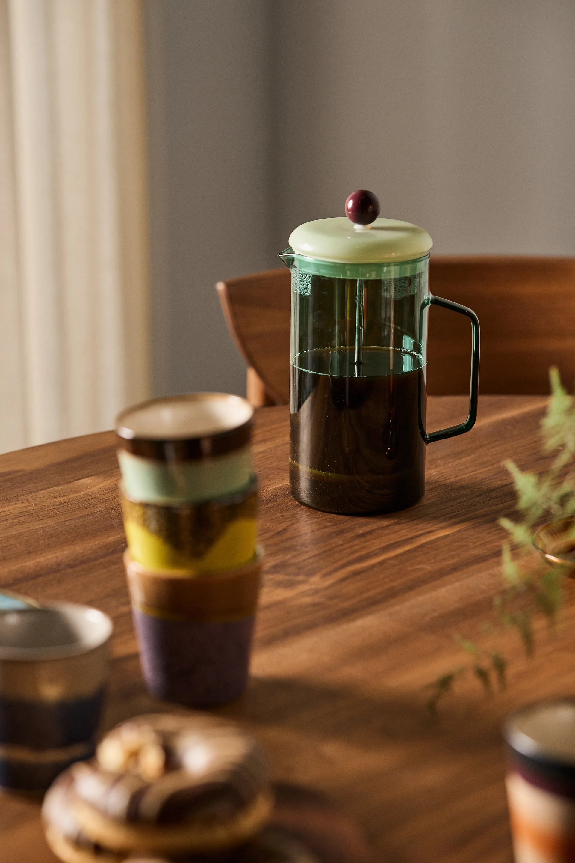 French Press Brewer πρέσα καφέ 1 l, Πράσινο/μπλε HAY