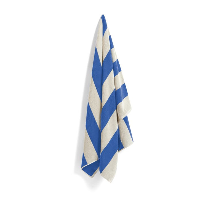 Ριγέ πετσέτα μπάνιου, Frotté, 100x150 εκ - Μπλε - HAY