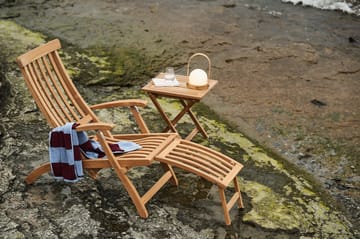 Frotté ριγέ πετσέτα 50x100 cm - Μπορντό-Μπλε του ουρανού - HAY