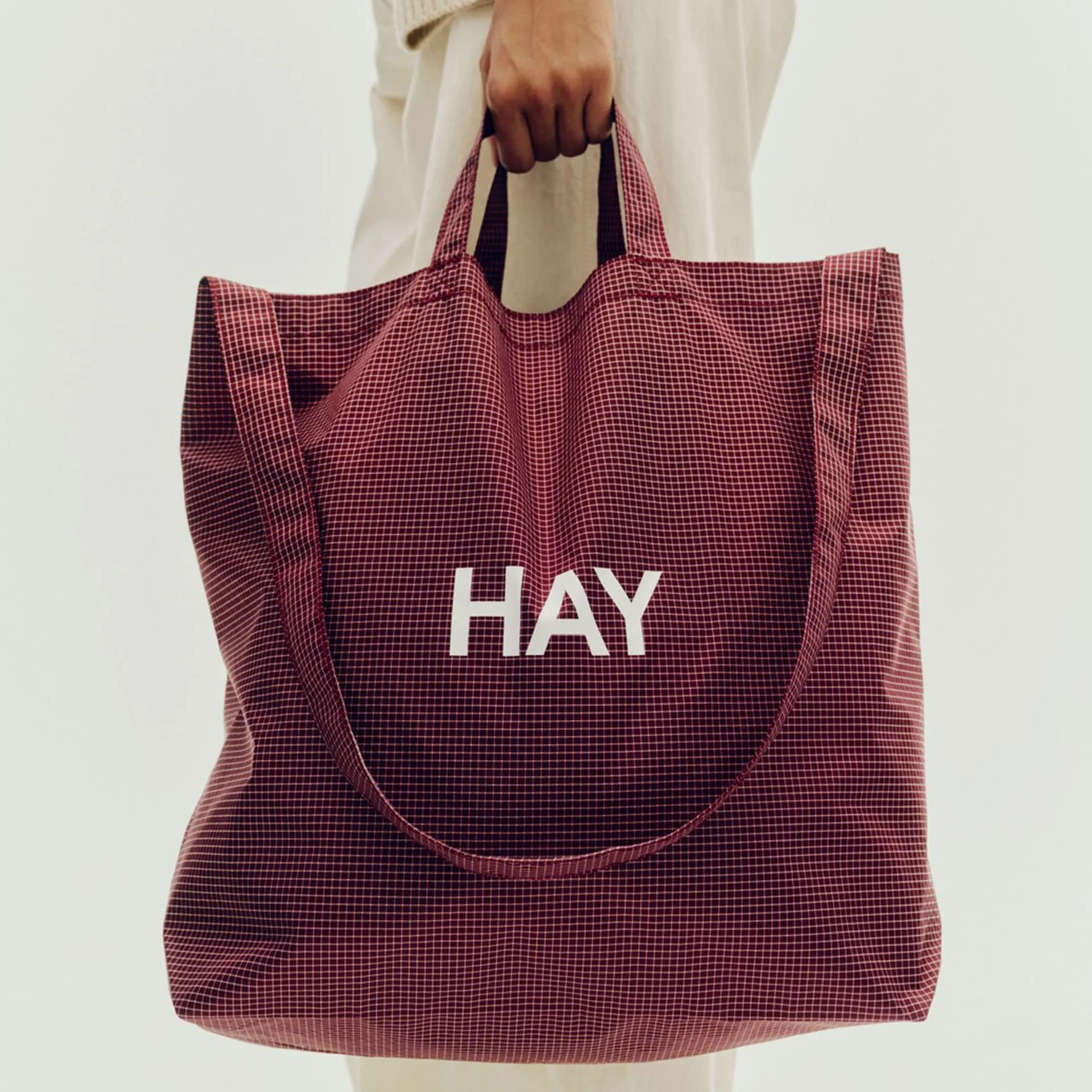 Grid Crossover Bag τσάντα medium, Burgundy, medium HAY