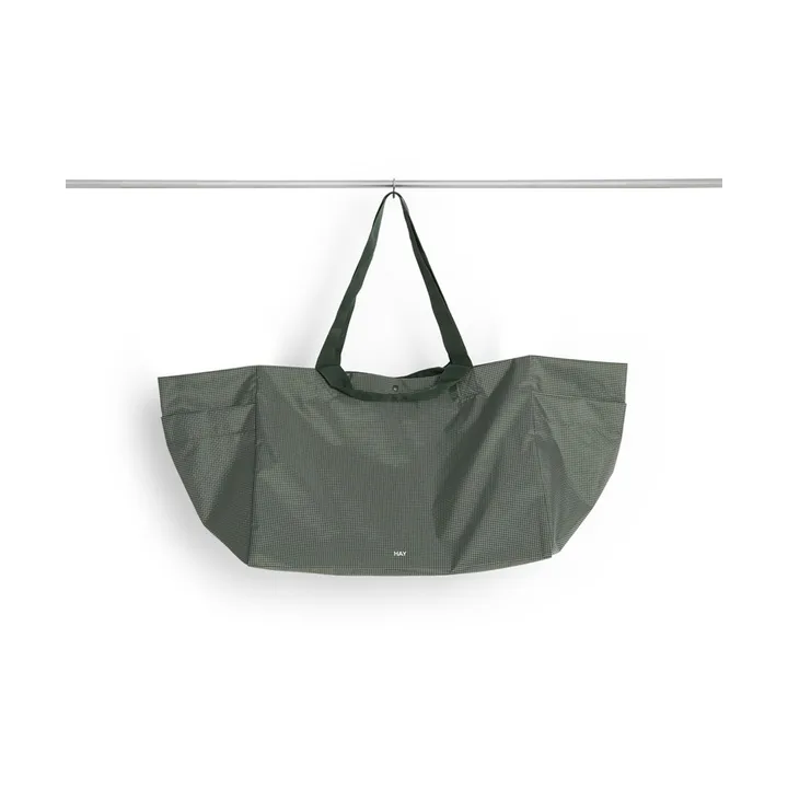 Grid Weekend Bag τσάντα - Dark green, large - HAY